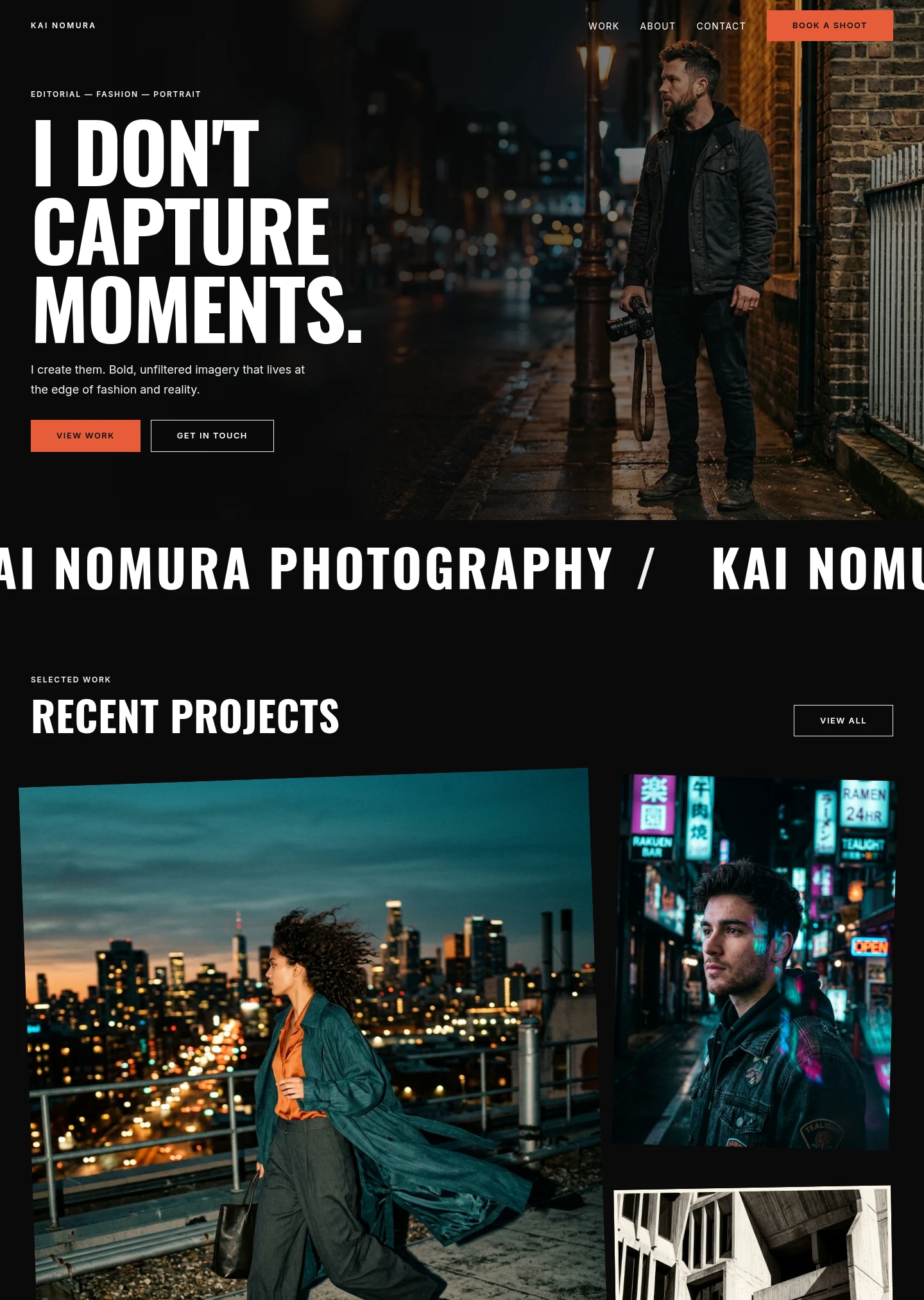 Bitumen website design style preview